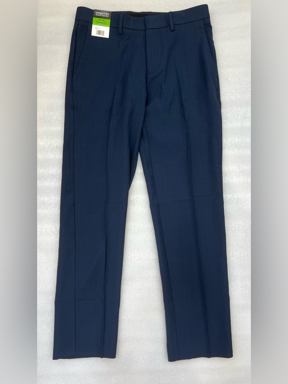 Men’s Navy Blue Super Flex Waistband Dress Sleek Pants